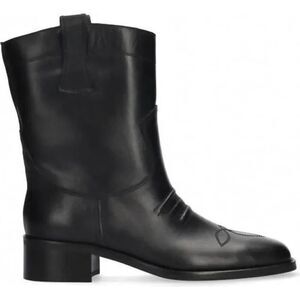 NEW Bibi Lou Briana  Short Western Boot in Black Leather Size 39 US 9